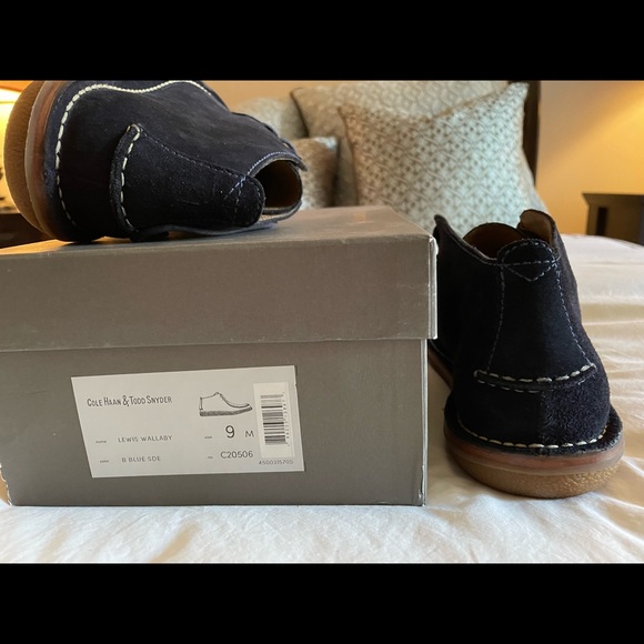 Cole Haan Todd Snyder blue suede chukkas.  New in box. Beautiful and unique. - Picture 3 of 4